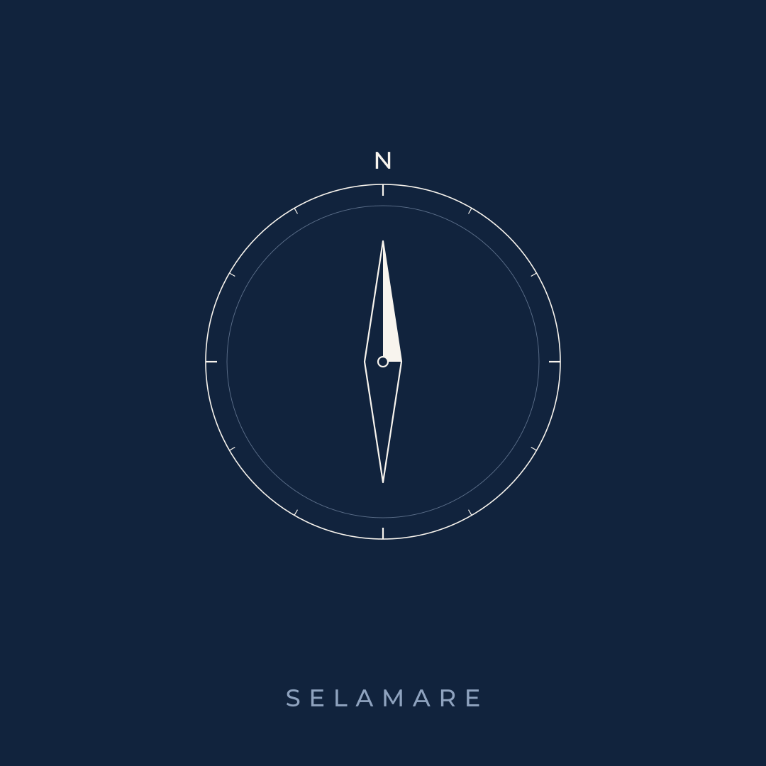 Selamare — kompass mot norr